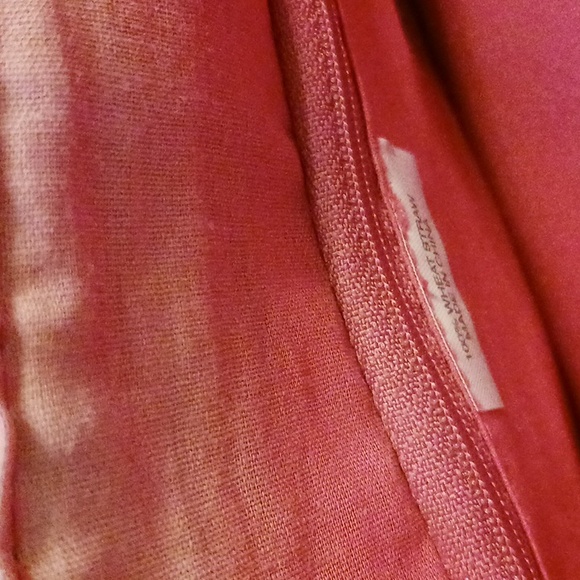 Pink Straw Satchel, 12 X 10, Vintage 1990s Bag, Linen Lined - Picture 4 of 6